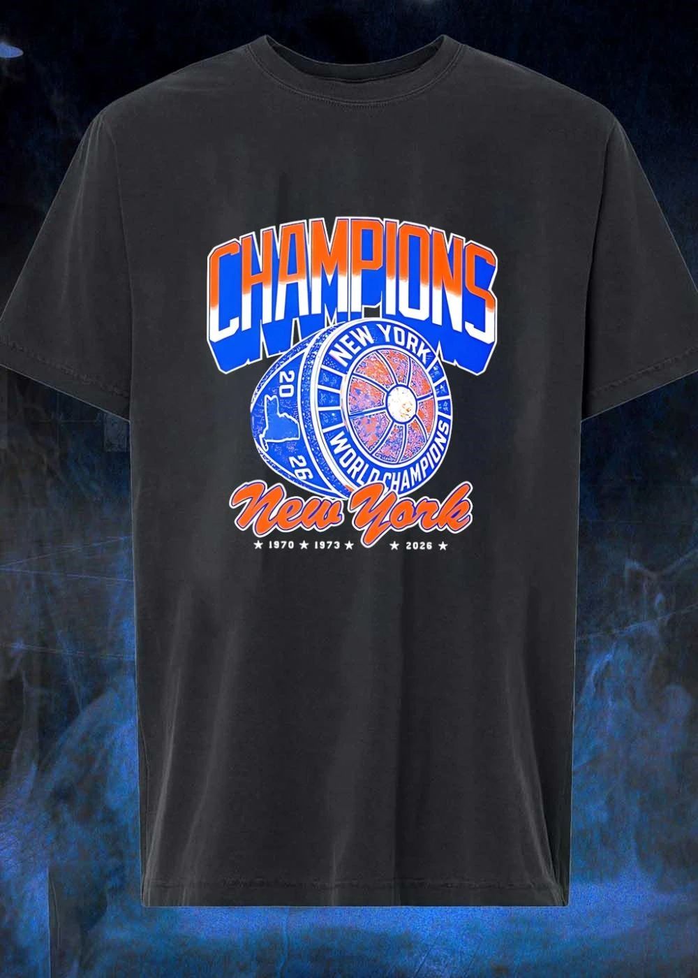NY Knicks Championship Ring Celebrate 1970 1973 2026 World Champions T-Shirt