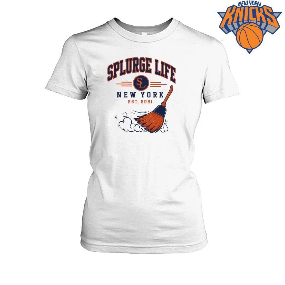 Splurge Life New York Est 2021 Broom Series Sweep Graphic NBA Finals 2026 Shirt
