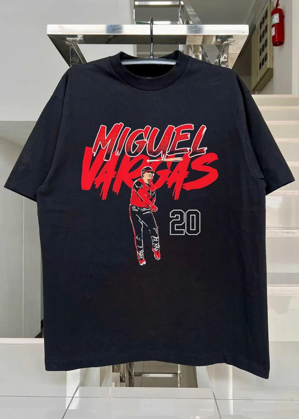 Mlb Players Association Miguel Vargas 20 Red Lettering Baseball T-Shirt