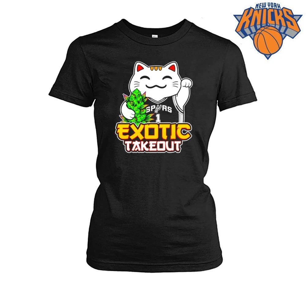 San Antonio Spurs Victor Wembanyama Exotic Takeout Lucky Cat Weed Graphic NBA Finals 2026 Shirt