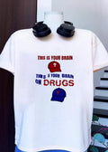 This is your brain on drugs Phillies and Mets baseball caps shirt