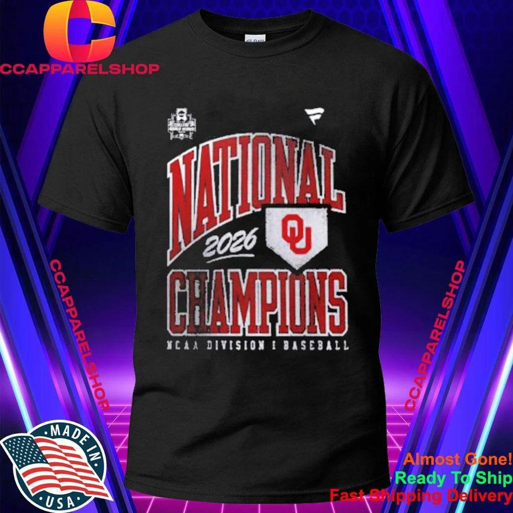 Oklahoma Sooners 2026 National Champions Tipping Point NCAA Division I Baseball Men’s World Series Shirt