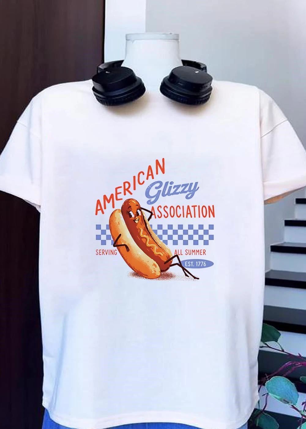American Glizzy Association Serving All Summer Est 1776 Vintage Hot Dog shirt