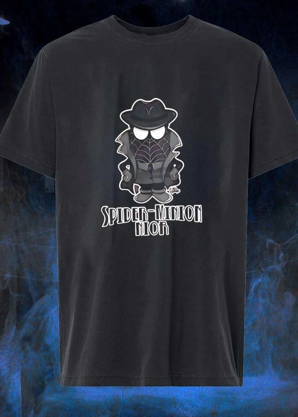 Spider Minion Noir Detective Superhero Mashup Cartoon shirt