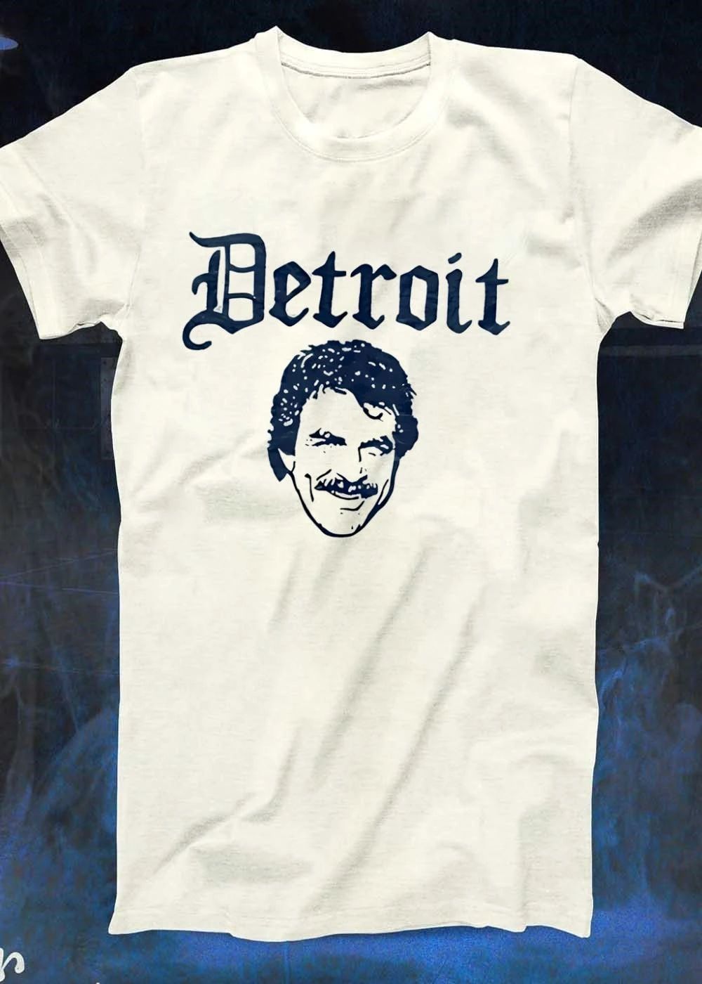 Detroit Tom Selleck Mustache Portrait T-Shirt