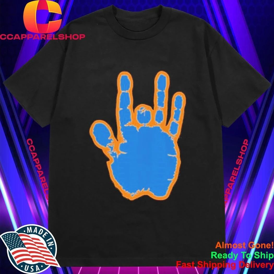 Jerry Garcia Blue And Orange Hand Shirt