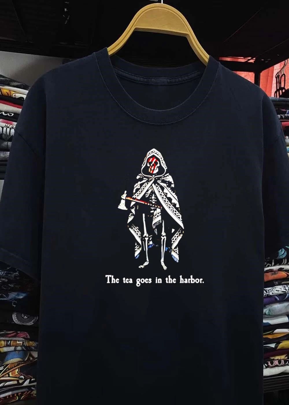 Grim Reaper Boston Tea Party The Tea Goes in the Harbor shirt