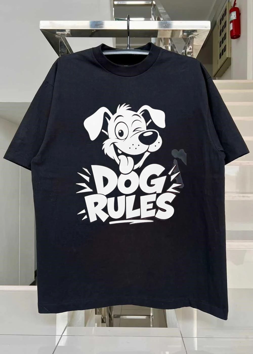Dog Rules Fun Illustration T-Shirt