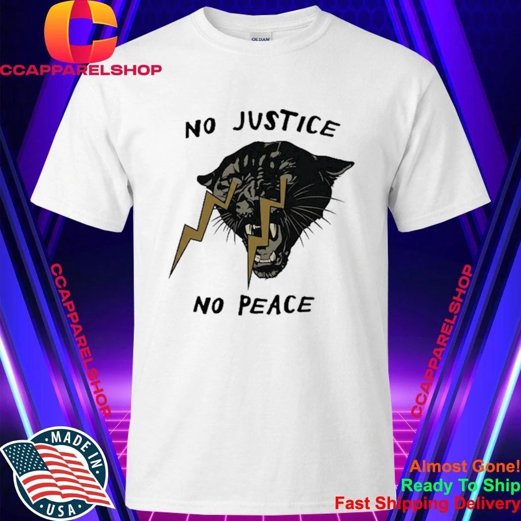No Justice No Peace Panther Lightning Bolt Shirt