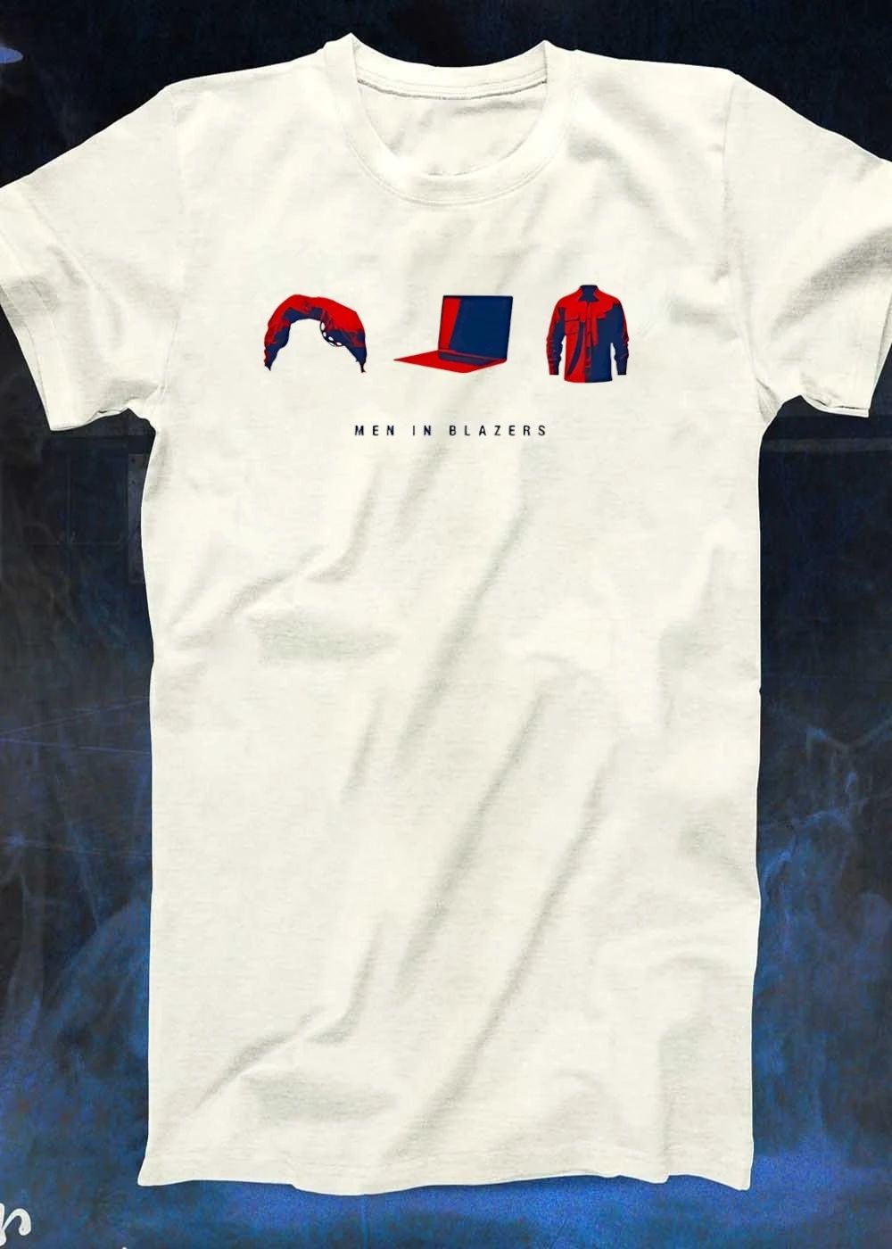 Men In Blazers laptop and shirt shirt