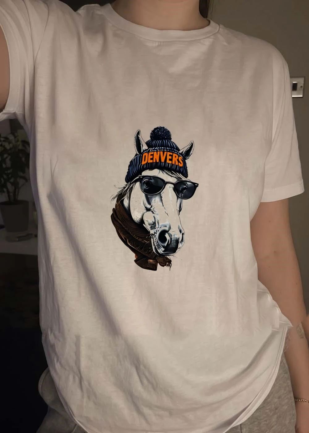 Denvers – Cool Horse Wearing Sunglasses and Scarf – Denvers T-Shirt