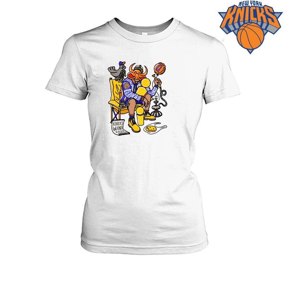 Knicks Win 2026 Champions Character Trophy Graphic New York Knicks Champions NBA 2026 Shirt