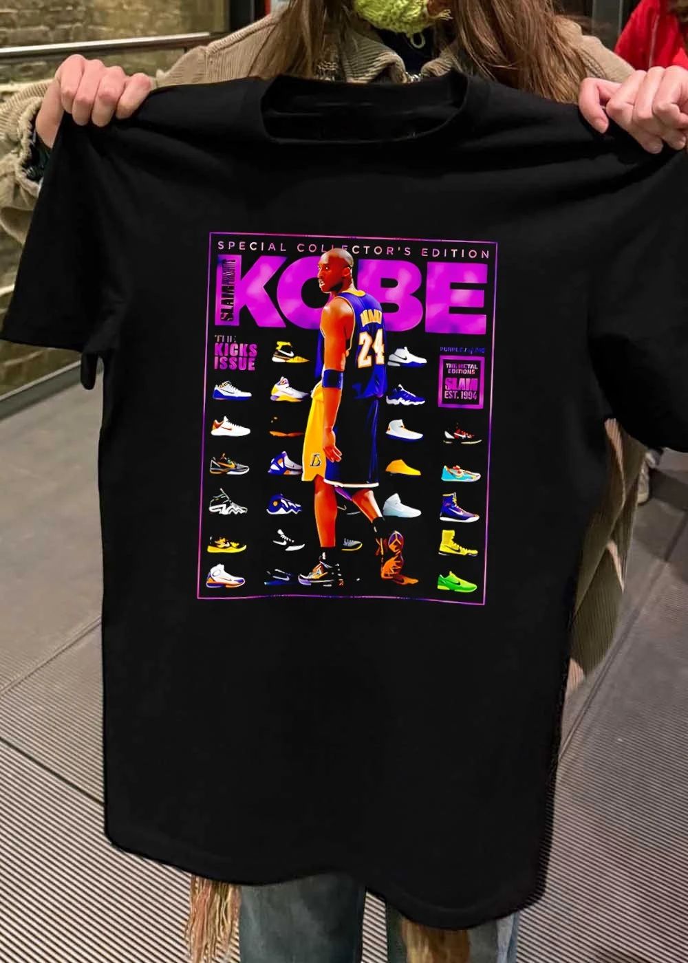 Kobe Bryant Los Angeles Lakers NBA SLAM the kicks issue shirt
