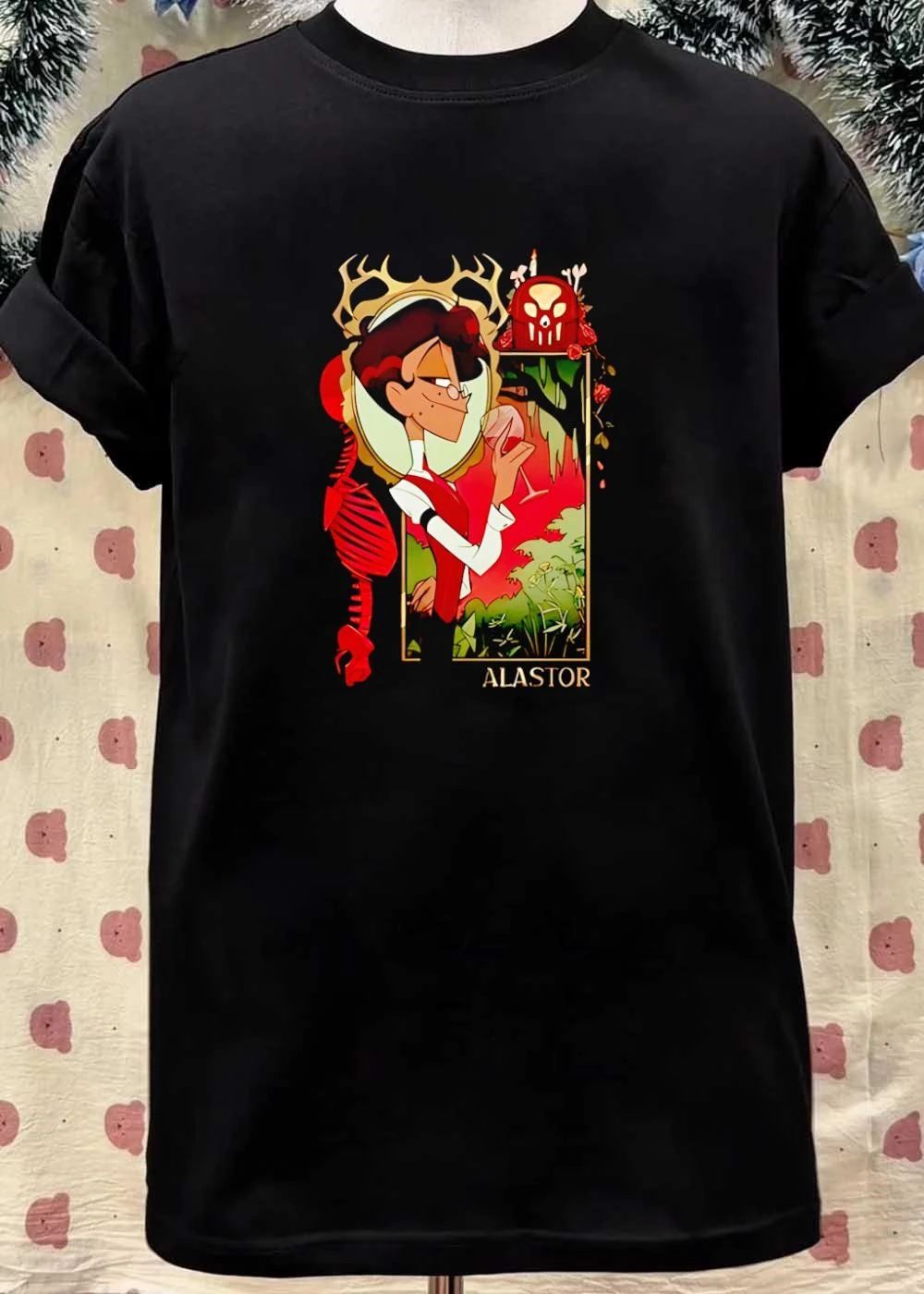 Alastor Wine Lover Elegant Swamp Vibe Portrait T-Shirt