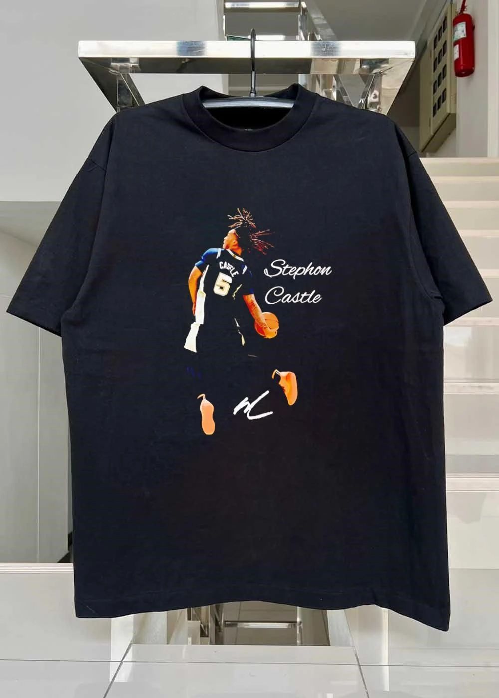 Stephon Castle basketball player San Antonio Spurs NBA Stephon Castle Castle 5 shirt