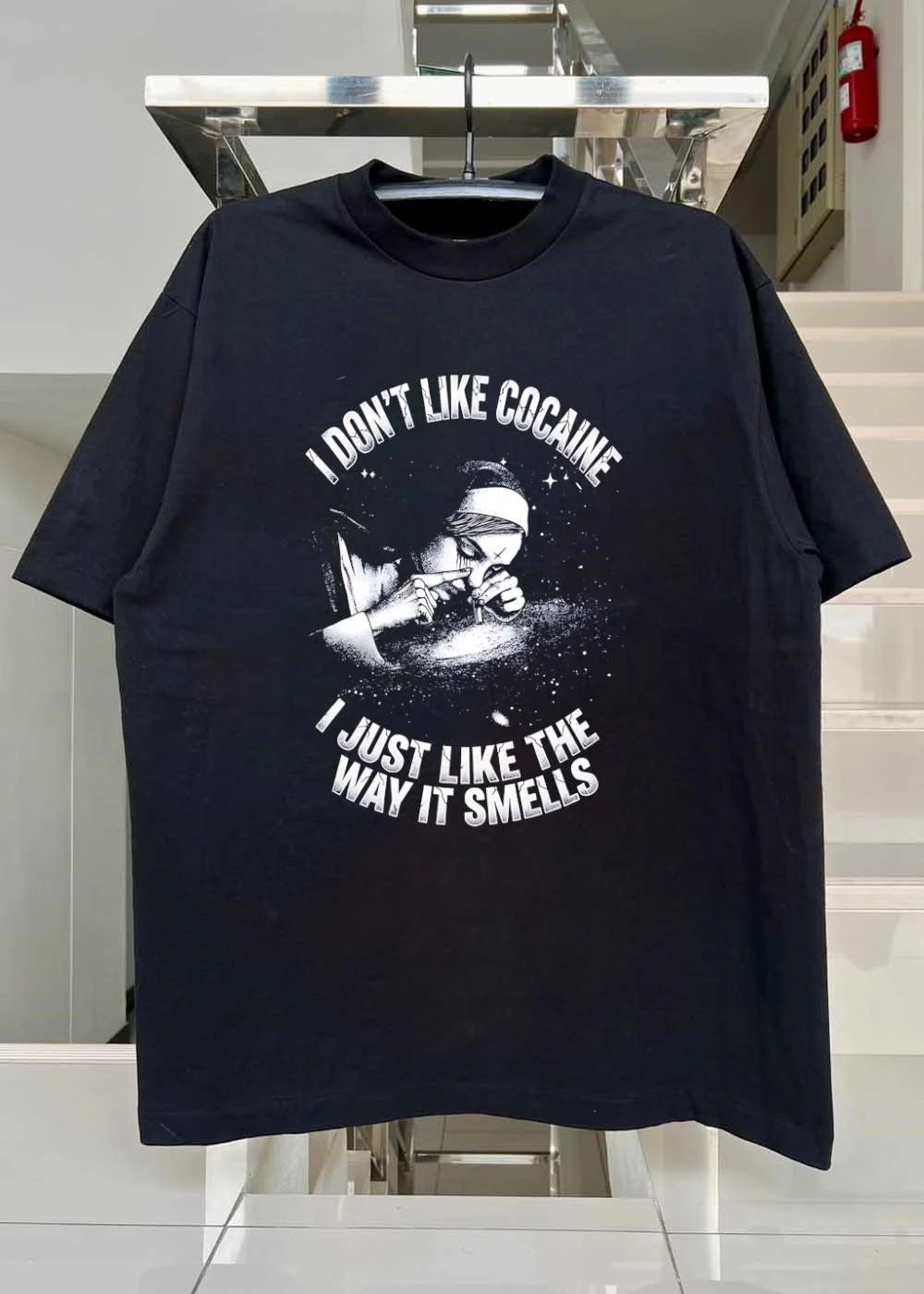 Nun Snorting Powder I Don’t Like Cocaine I Just Like The Way It Smells shirt