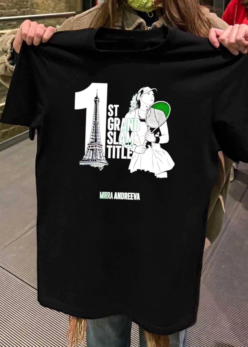 Mirra Andreeva 1st Grand Slam Title Paris Tennis T-Shirt