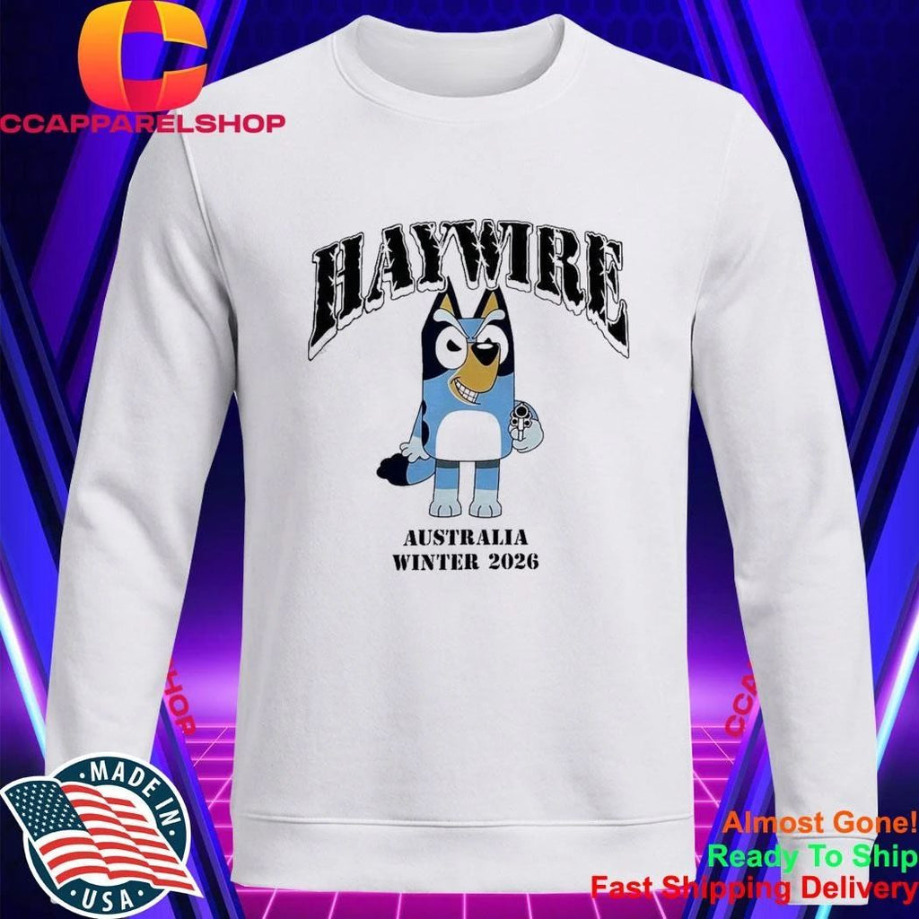 Haywire Australia Winter 2026 Tour Merch Bluey Shirt