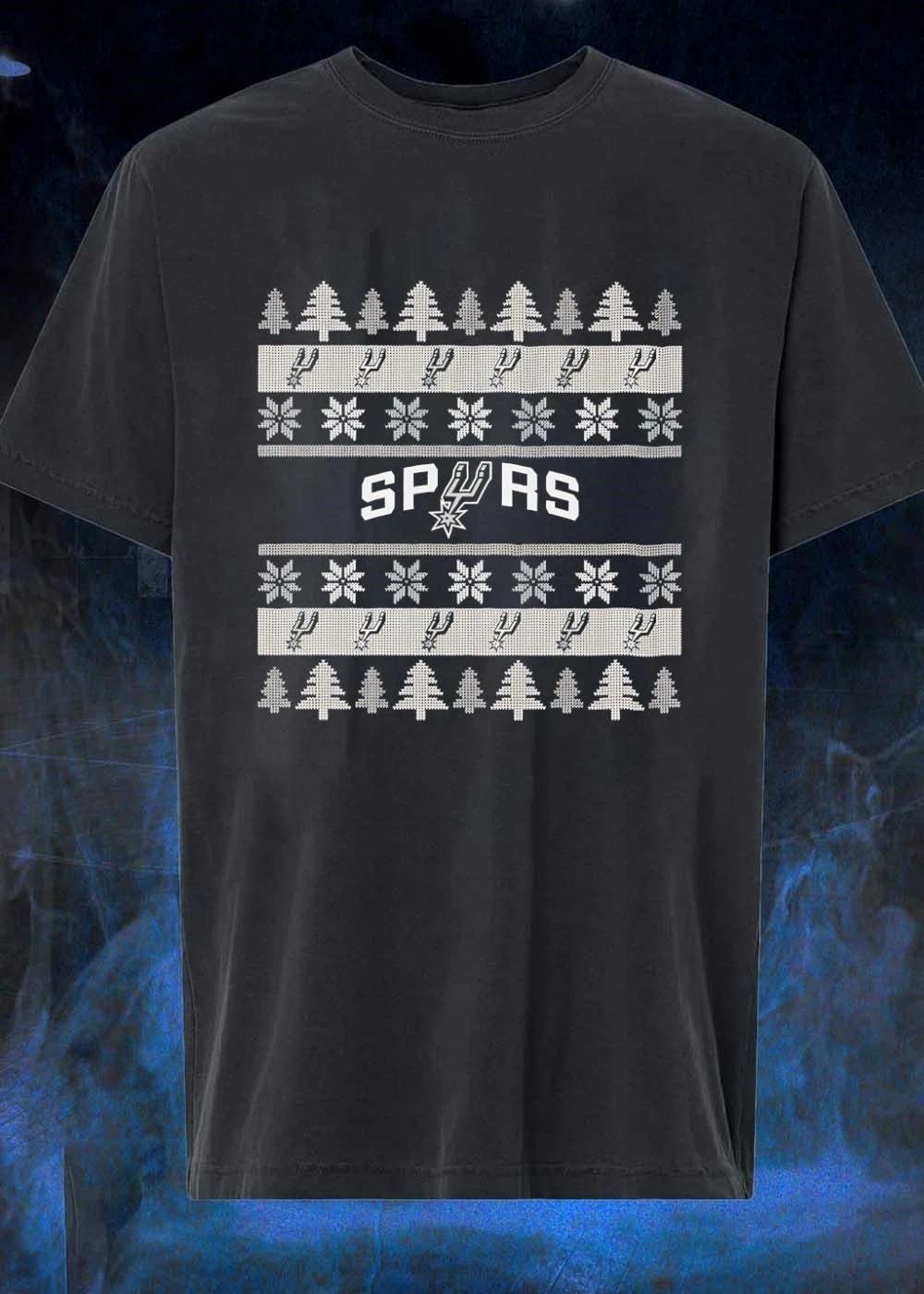 San Antonio Spurs Holiday Sweater Pattern T-Shirt