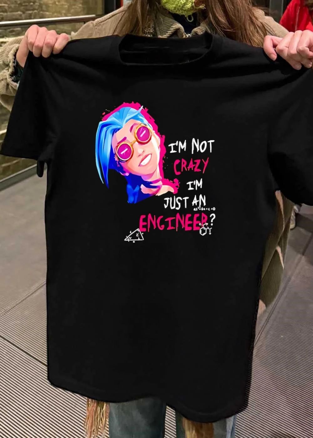 Jinx Design I Am Not Crazy Just An Engineer Math Science T-Shirt