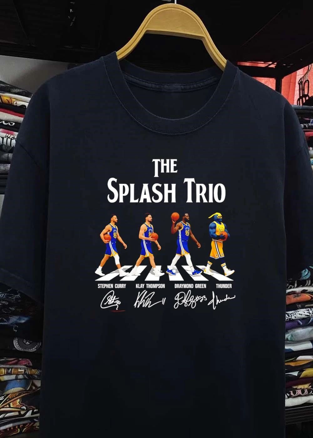 The Splash Trio Stephen Curry Klay Thompson Draymond Green Thunder Shirt