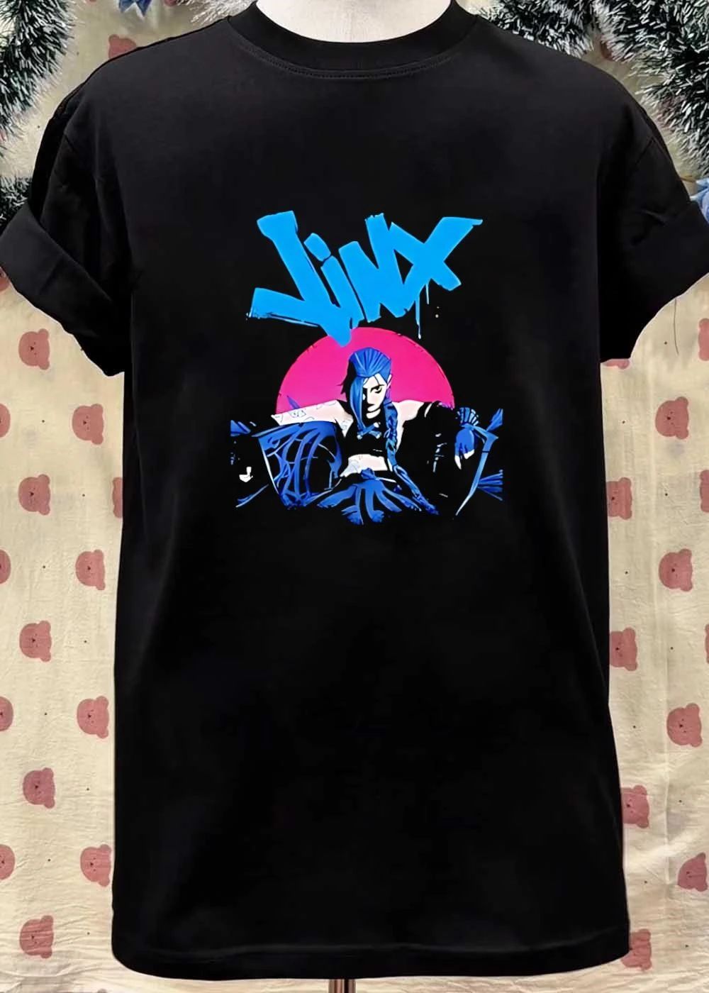 Jinx Arcane League of Legends Blue Hair Graffiti Logo Unleashed Power Arcane Season 2 Anticipation 2026 Shirt
