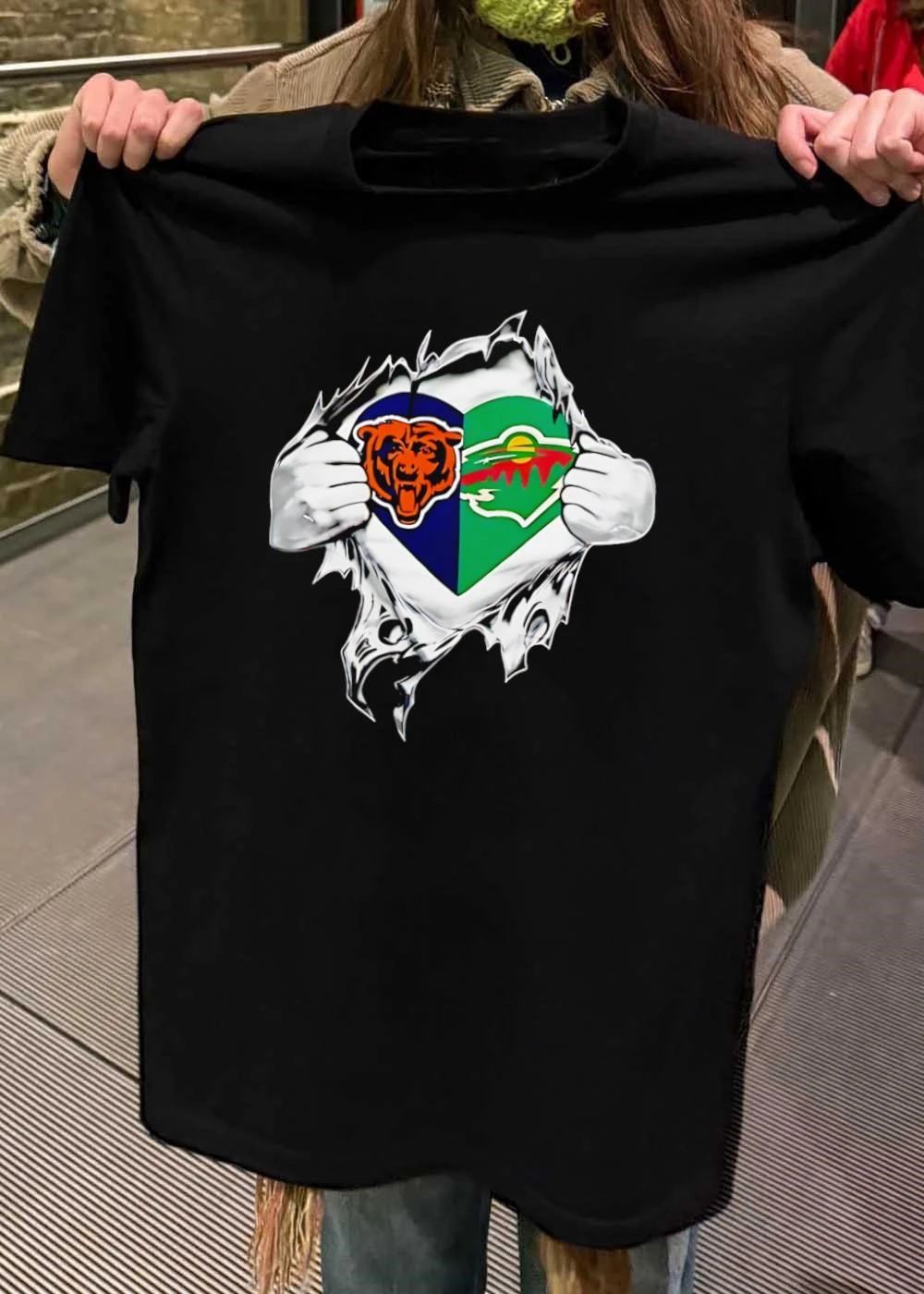 Bears and Wild Heart Ripping Open T-Shirt