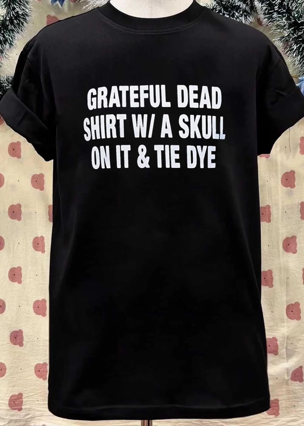 Grateful Dead shirt with a skull on it and tie dye