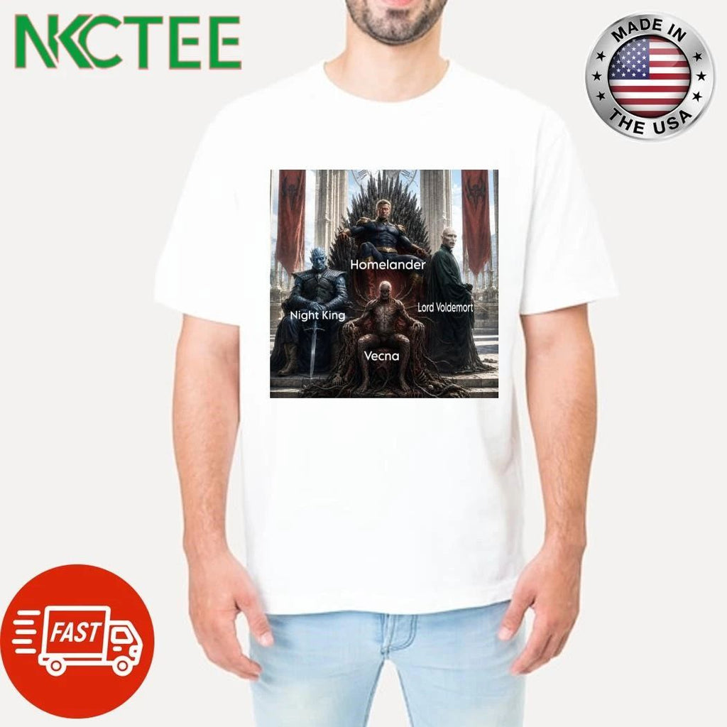 Homelander Night King Vecna Lord Voldemort shirt