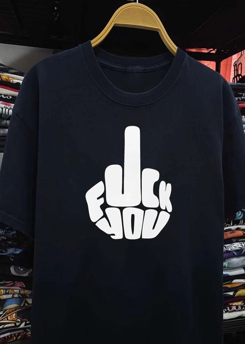 Offensive Gesture Fuck You Graphic T-Shirt