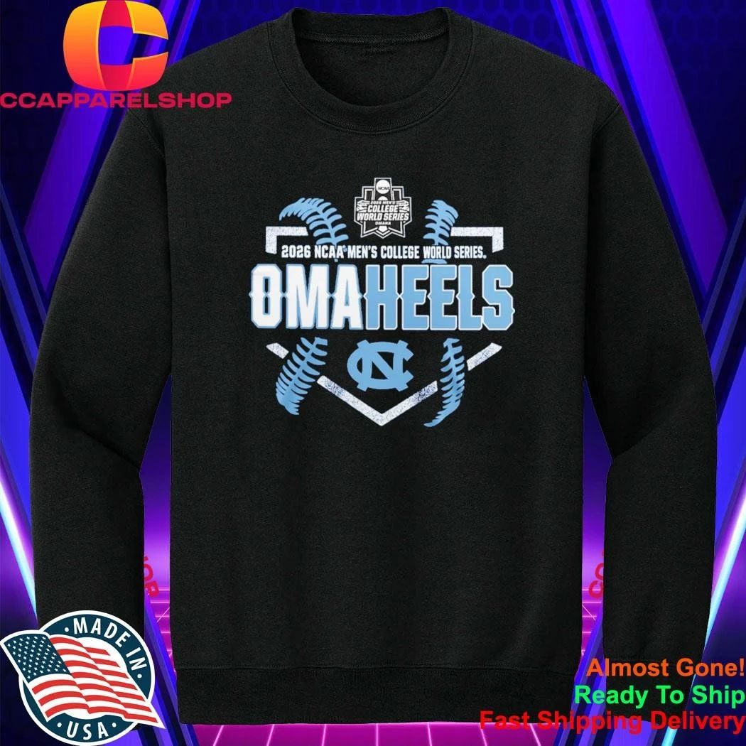 North Carolina Tar Heels 2026 Baseball College World Series Omaheels Shirt