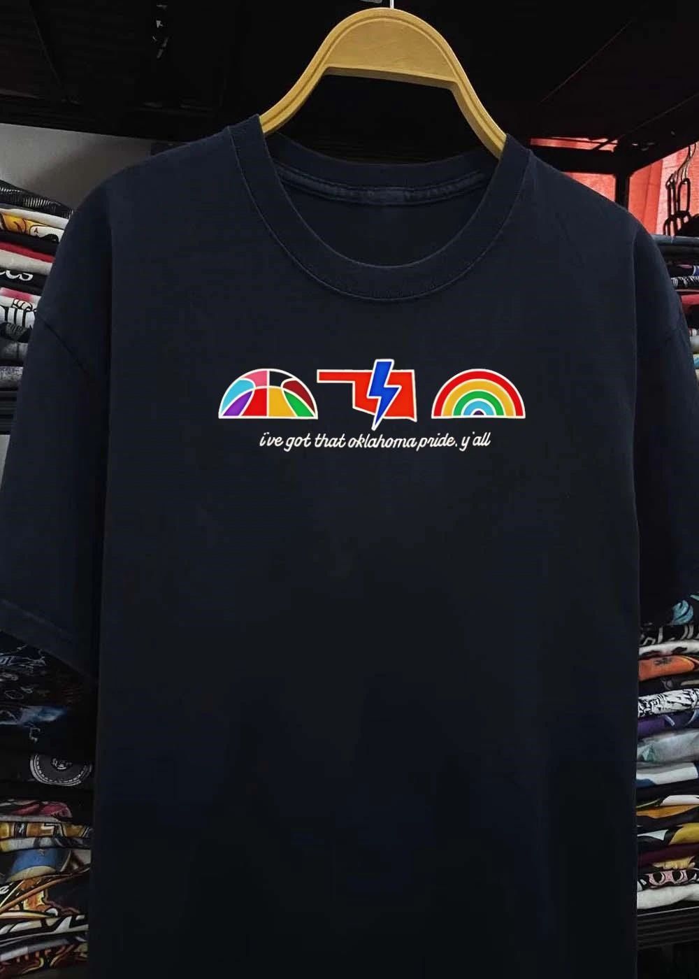 Oklahoma Pride Basketball Thunder Rainbow I’ve Got That Oklahoma Pride Y’all T-Shirt