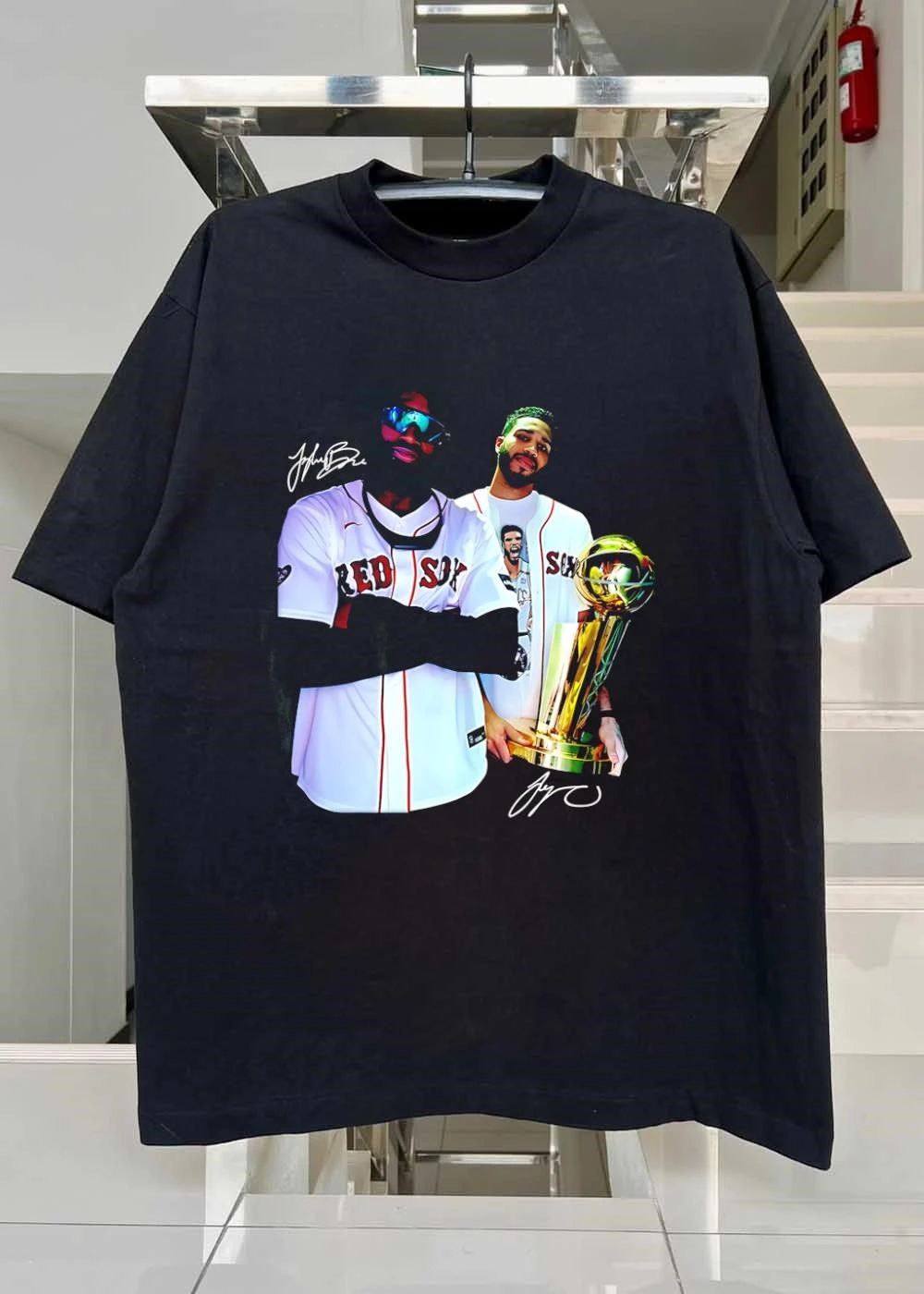 Jb Jt Jaylen Brown and Jayson Tatum Holding NBA Trophy Boston Red Sox T-Shirt