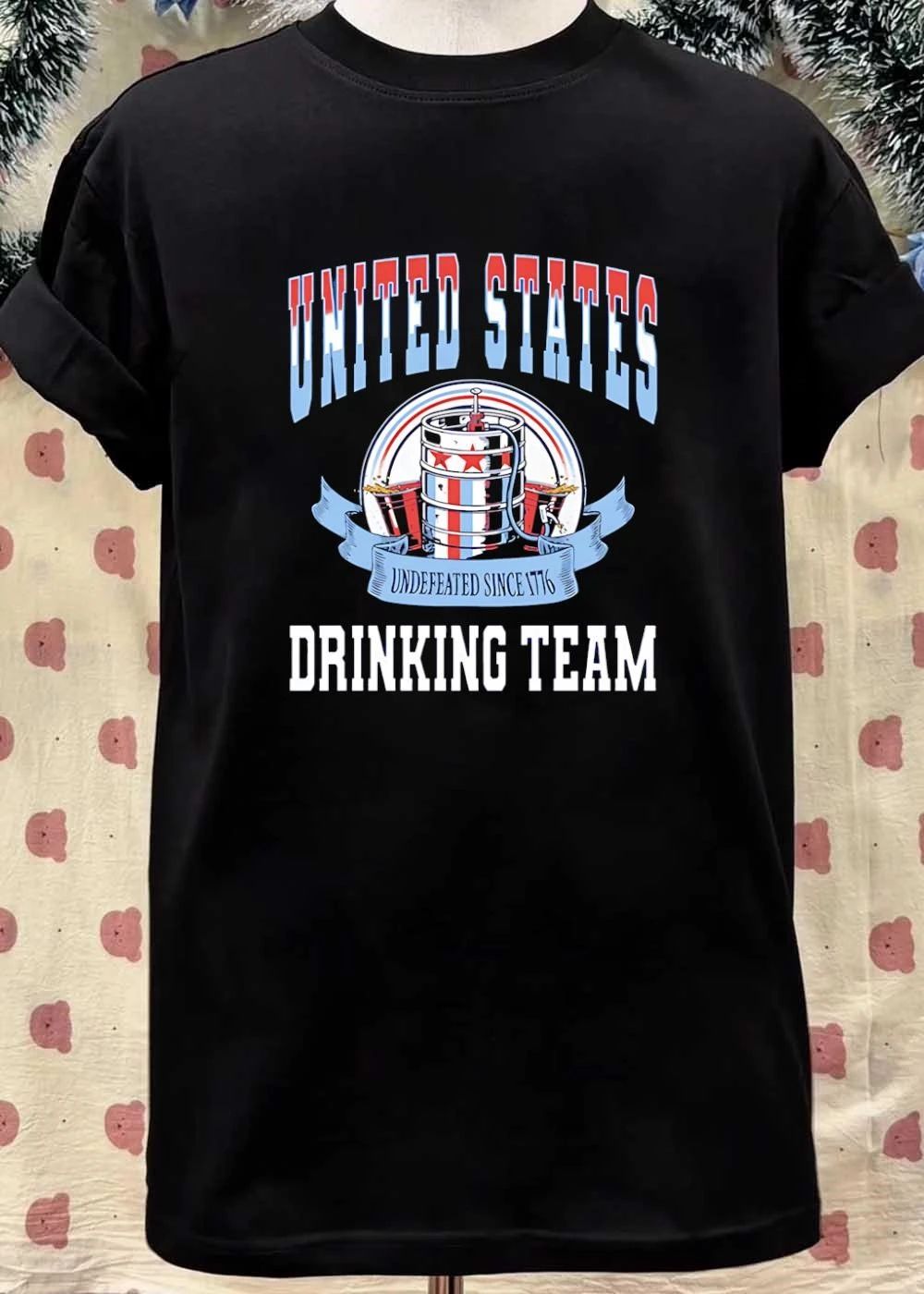 United States undefeated since 1776 drinking team shirt