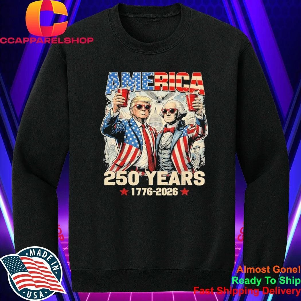 250 Years America Anniversary 250th Trump Washington Vintage Shirt