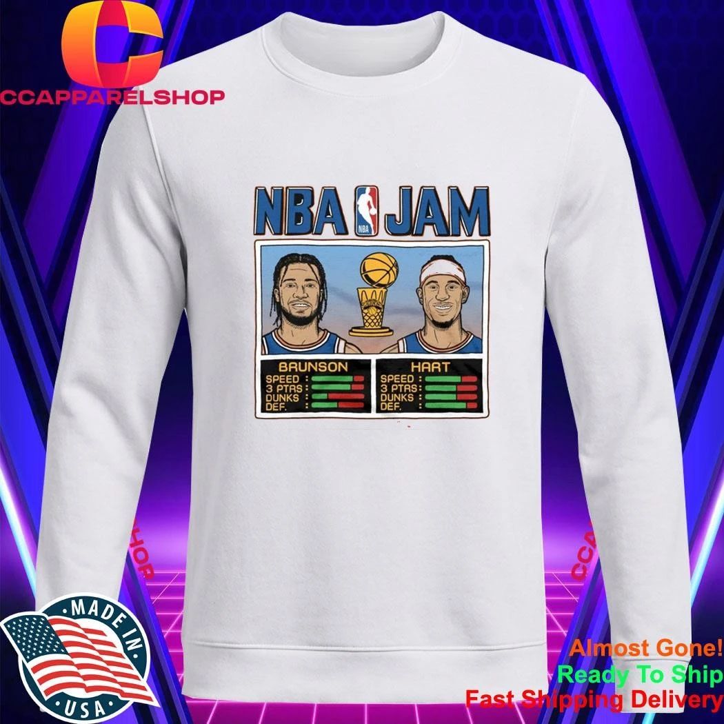 NBA Jam Knicks 2026 Champs Brunson And Hart Shirt