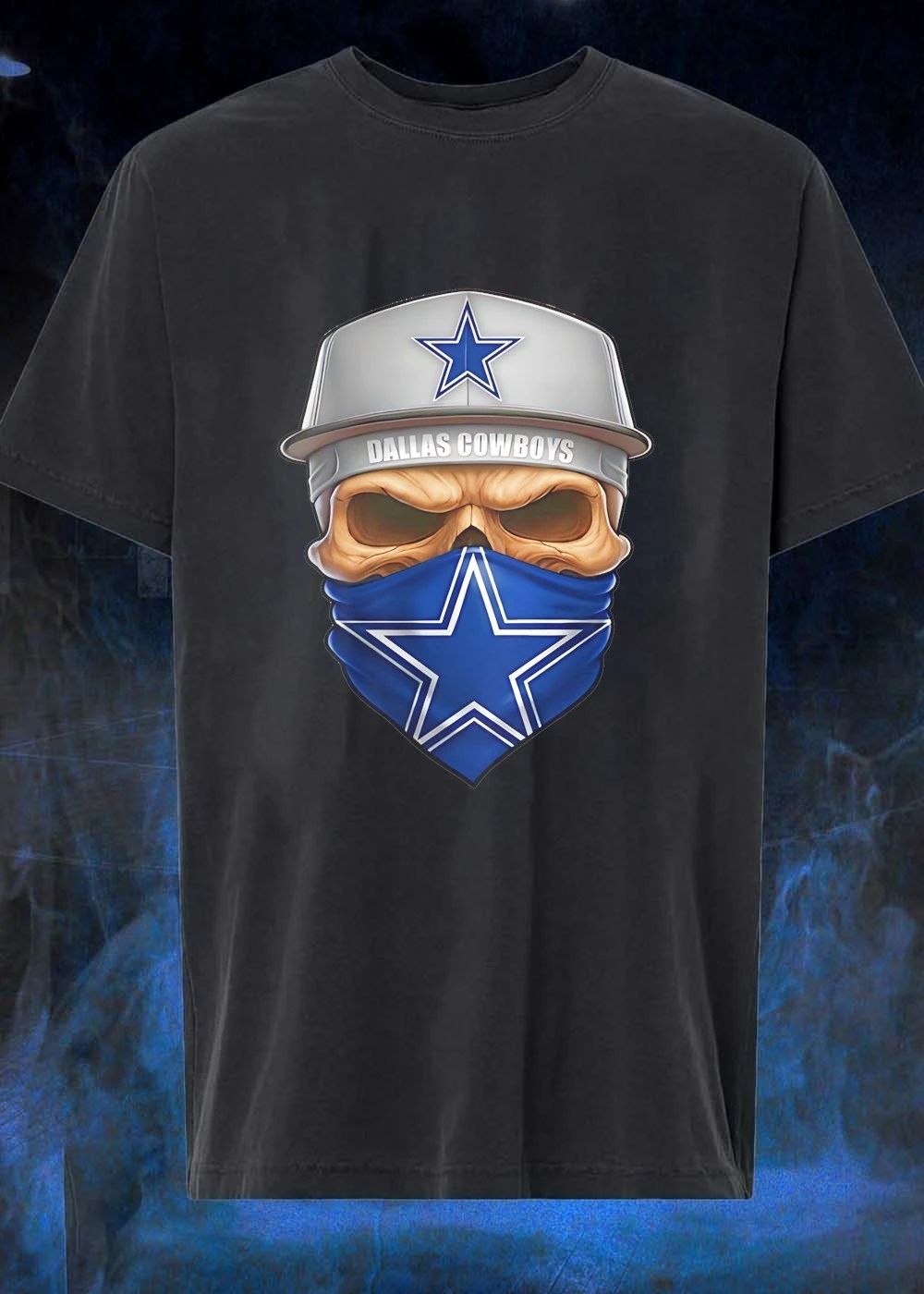 Dallas Cowboys Skull Bandana Cap Men_s T-Shirt