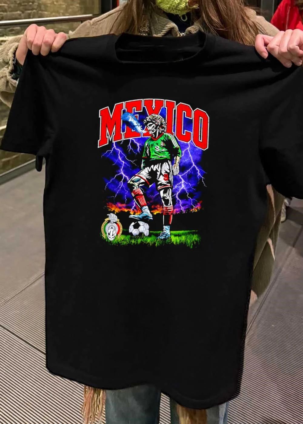 Federacion Mexicana de Futbol Asoc AC Skeleton Soccer Player Mexico T-Shirt