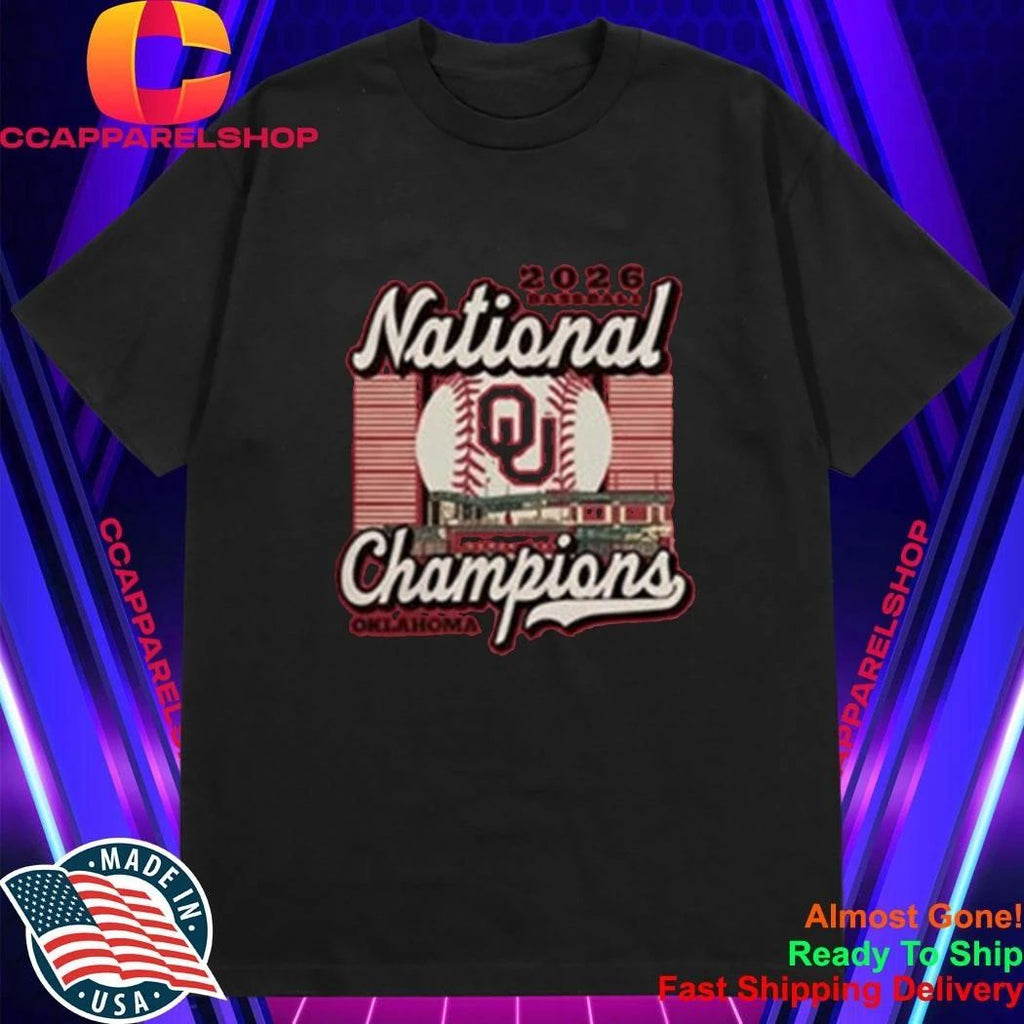Oklahoma Sooners 2026 NCAA Division I Baseball Men’s National Champions Stadium Shirt