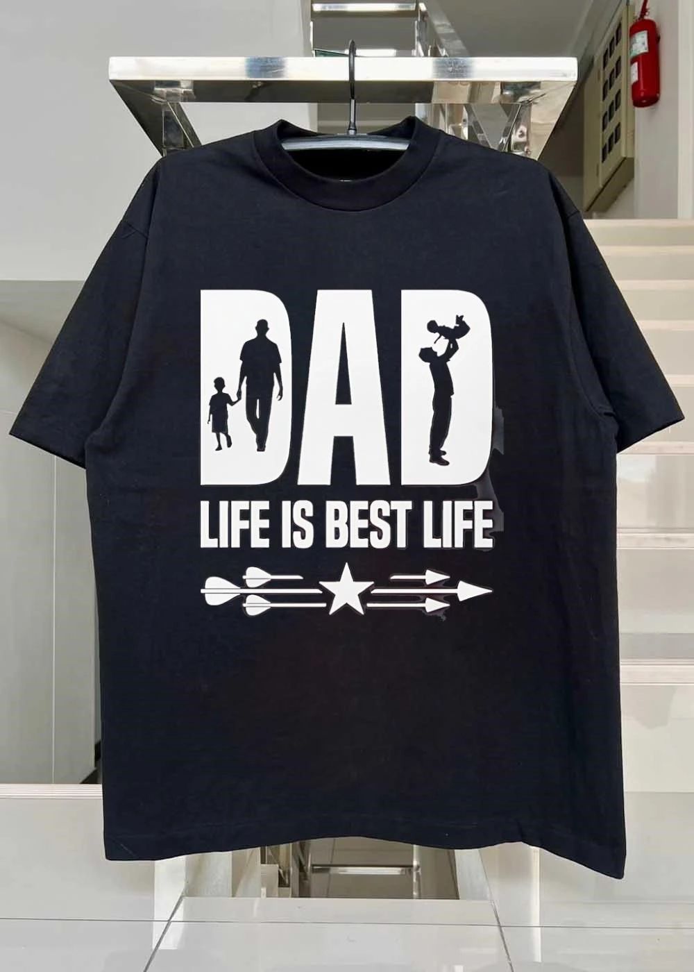 Dad Life is Best Life Arrow Fatherhood Child T-Shirt