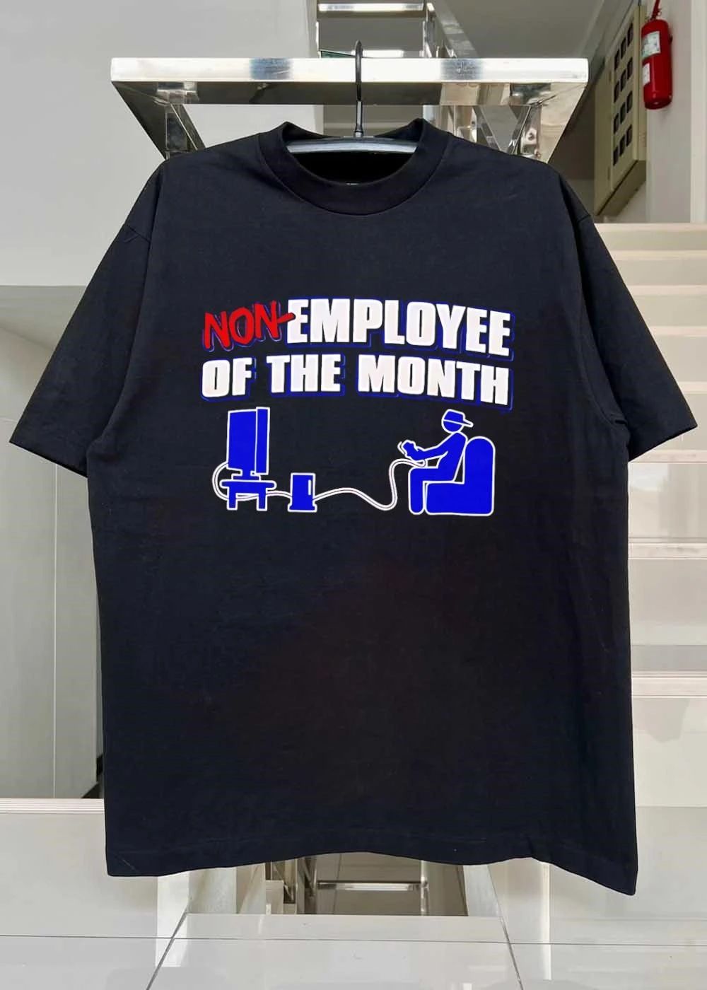 Non-Employee of the Month Gamer Video Game Slacker Humor T-Shirt