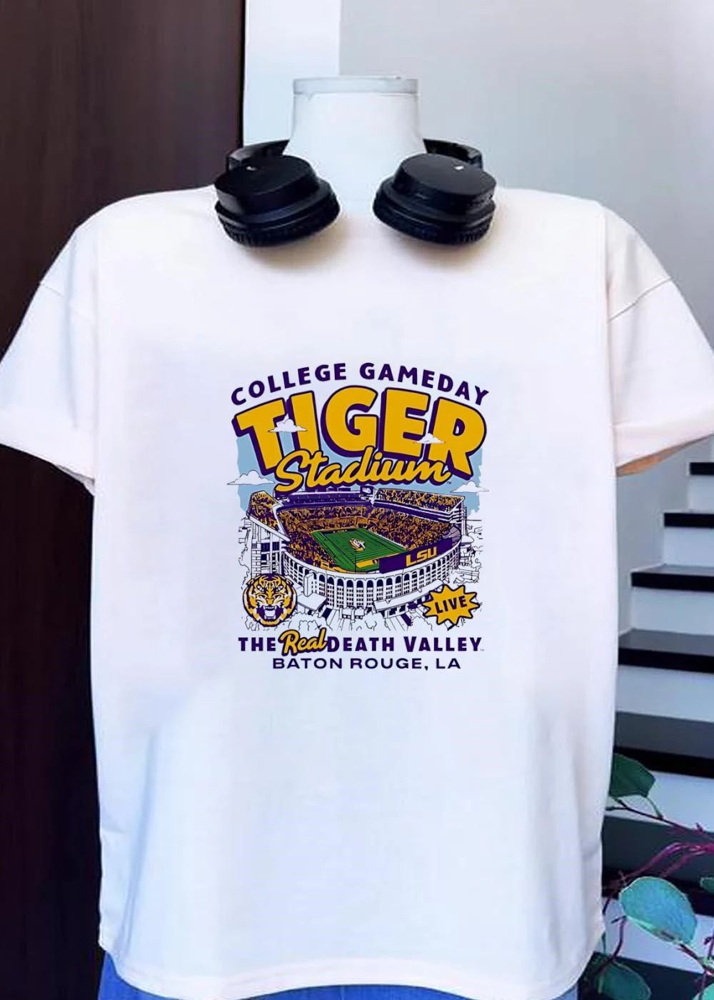 College Gameday Tiger Stadium Live the Real Death Valley Baton Rouge LA LSU T-Shirt