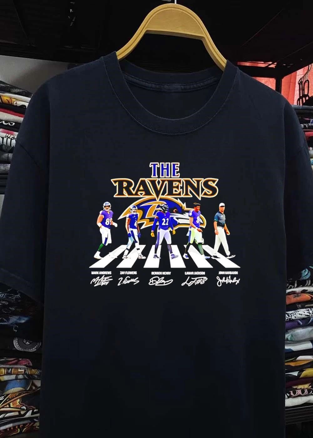 The Ravens Abbey Road Mark Andrews Zay Flowers Derrick Henry signatures shirt