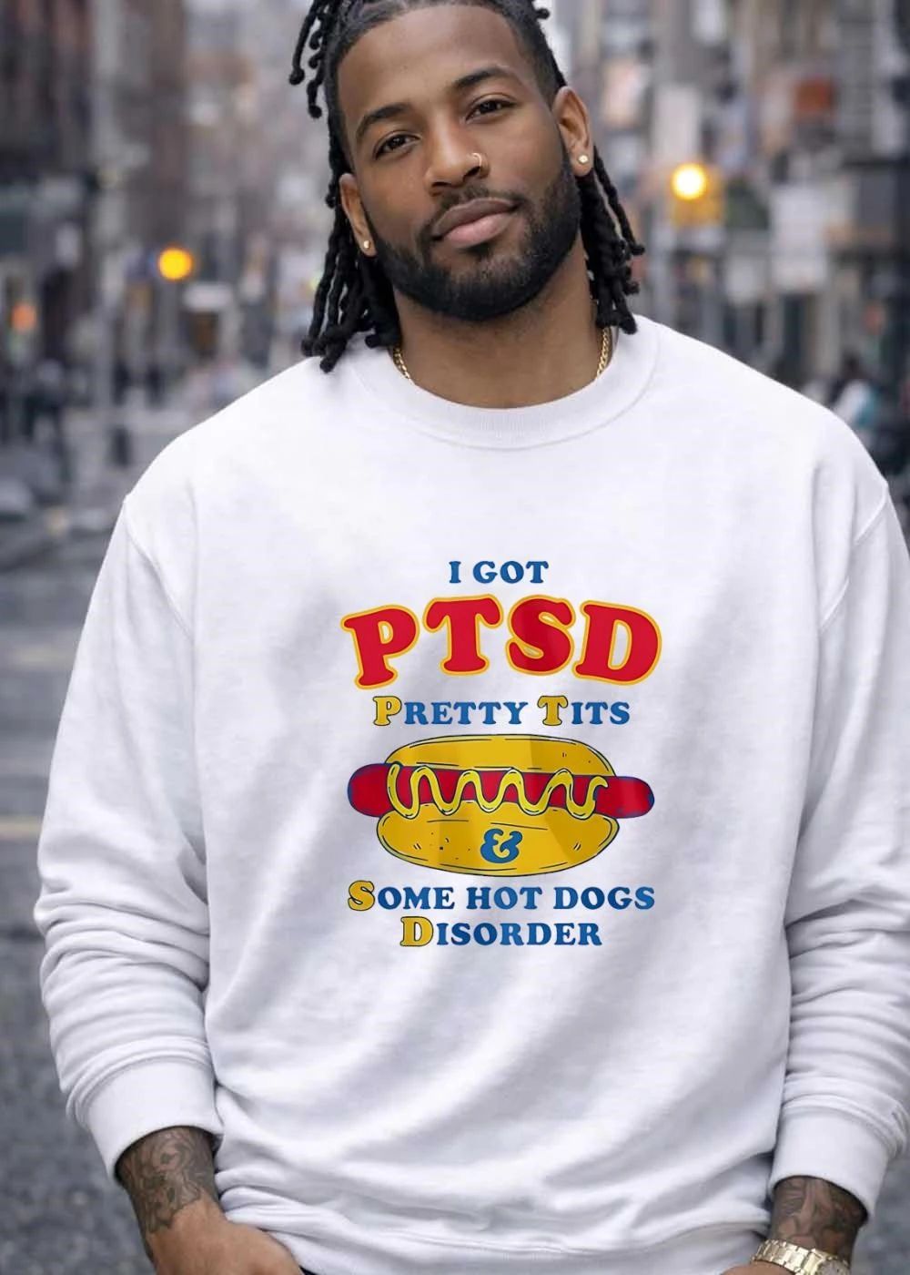 I got PTSD pretty tits and some hot dogs disorder shirt