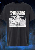 Hardcore 83 Necros Void Oct 22 The Phillie Phanatic Eating a Hoagie Runnin Bases Phillies T-Shirt