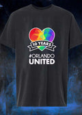 Orlando United 10 Years Rainbow Pride Heart Ribbon T-Shirt