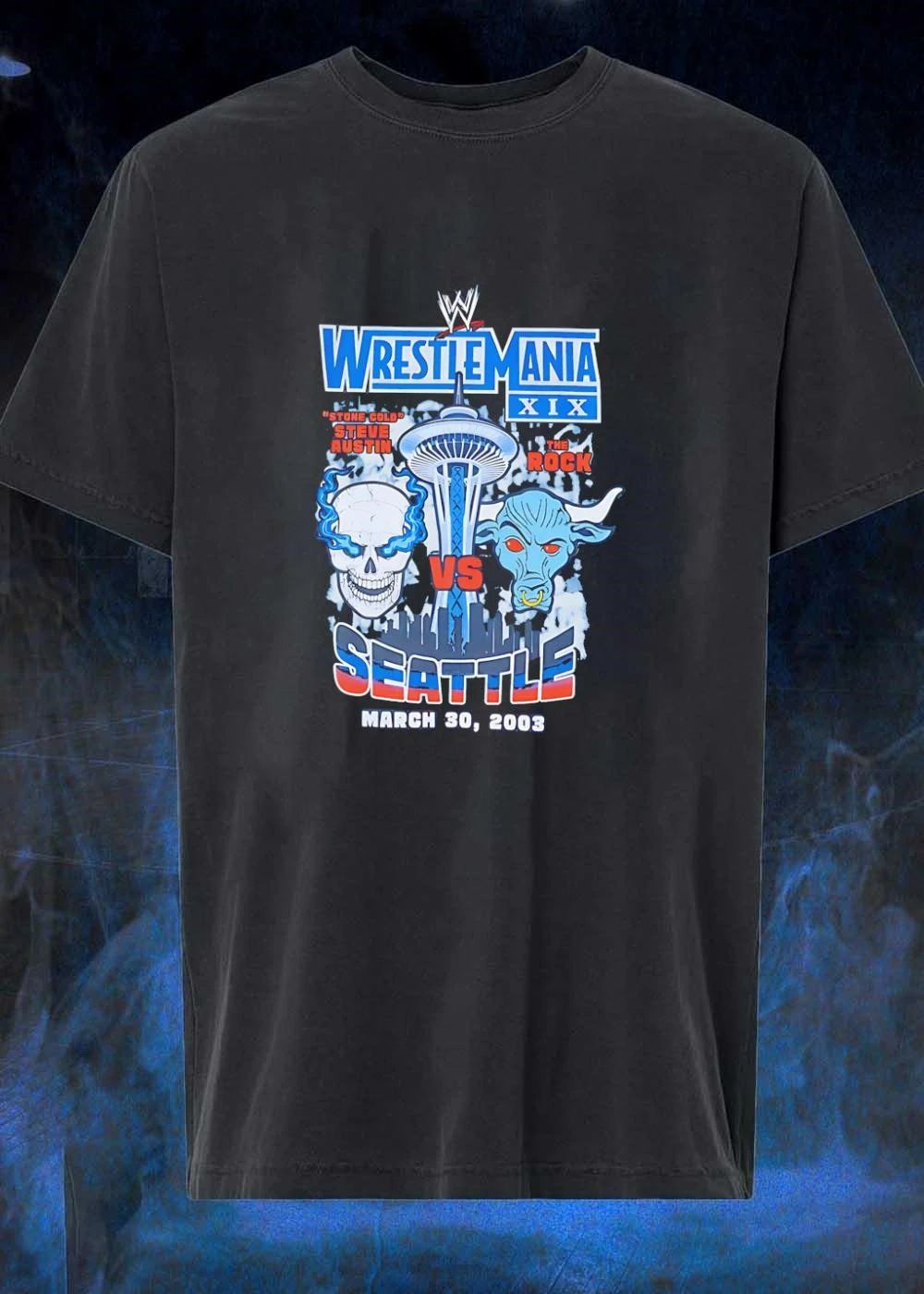 WrestleMania XIX Steve Austin vs The Rock Seattle March 30 2003 T-Shirt