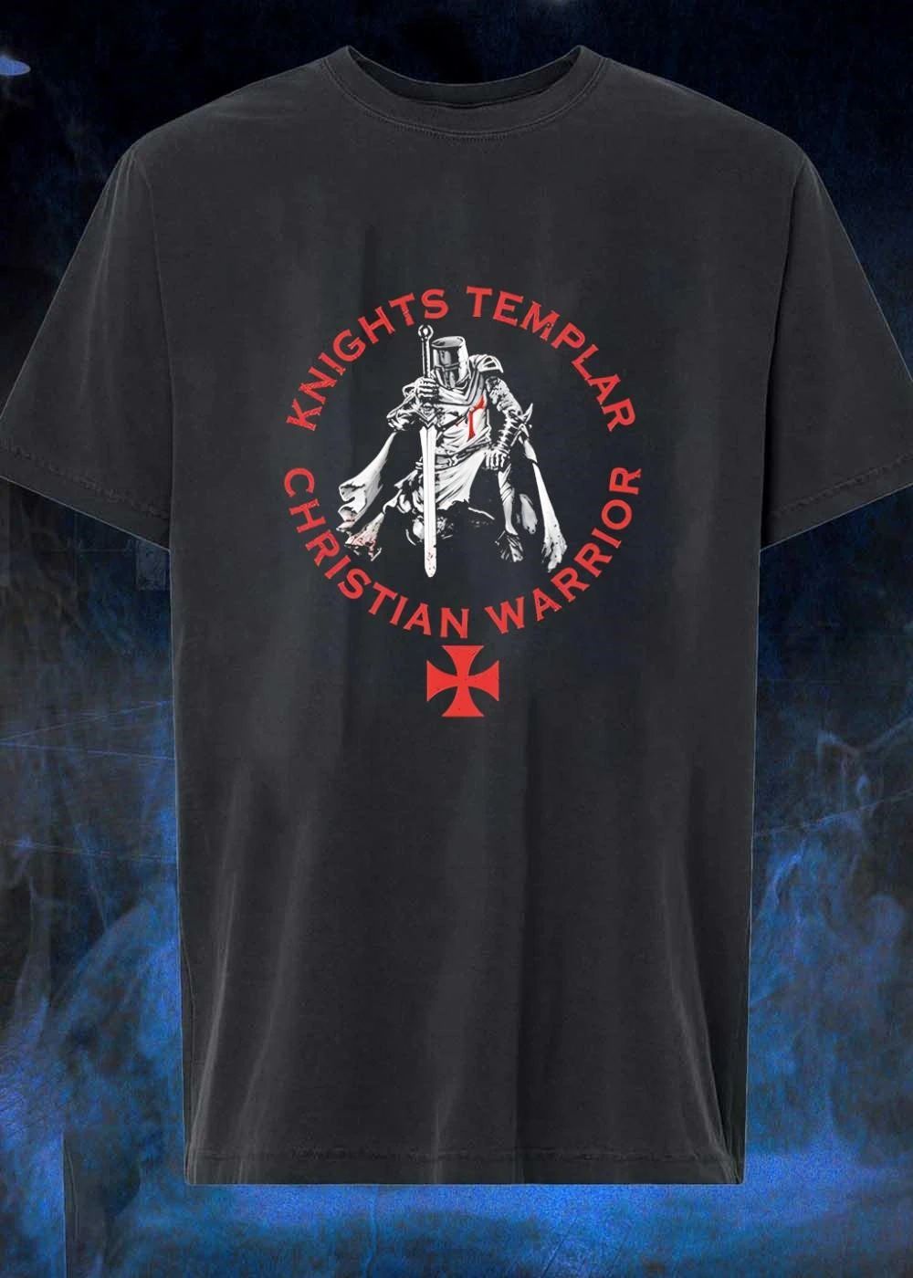 Knights Templar Christian Warrior Kneeling Knight T-Shirt