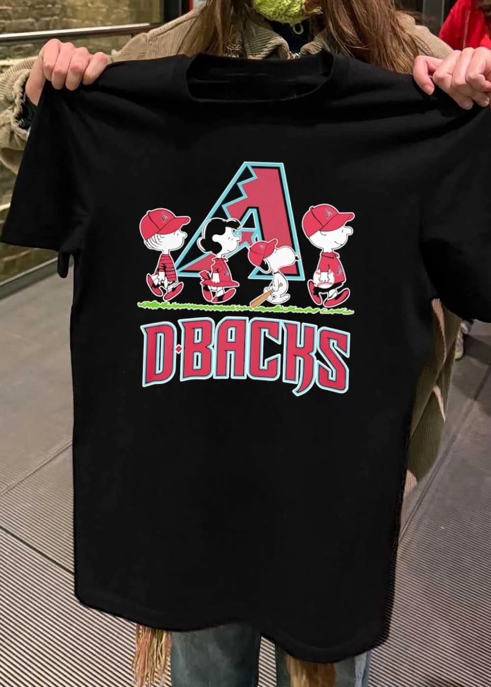 Peanuts Gang Playing Baseball D-BACKS Arizona Diamondbacks T-Shirt