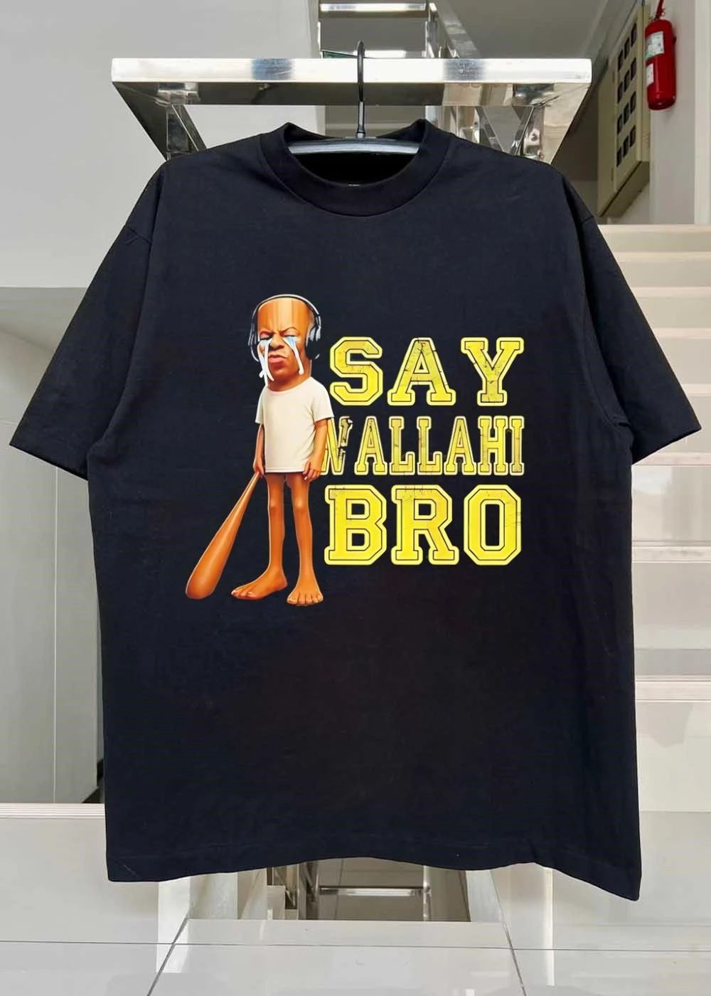 Tyler The Creator Crying Say Wallahi Bro Baseball Bat shirt